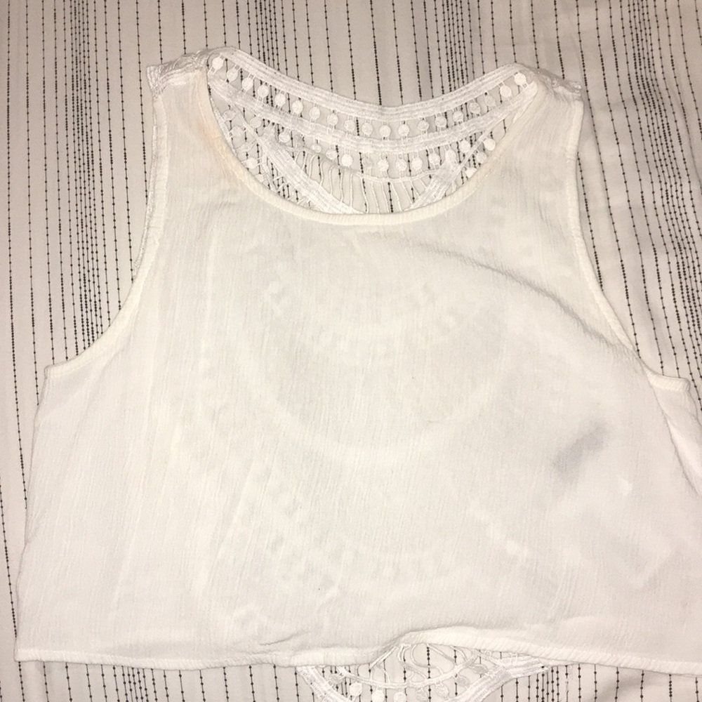White crop top